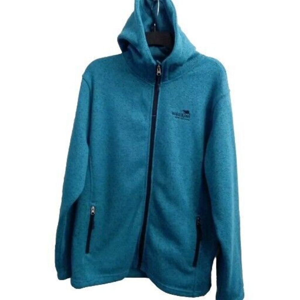 Wild Kiwi Full Zip Fleece Hoodie Jacket‎ Pockets Outdoor Activewear